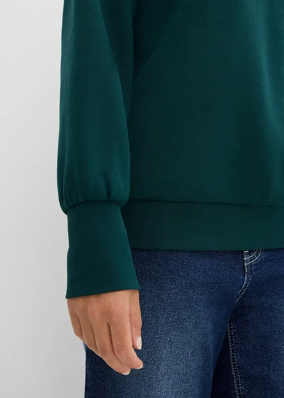 Sweatshirt i bomullsmiks, bonprix