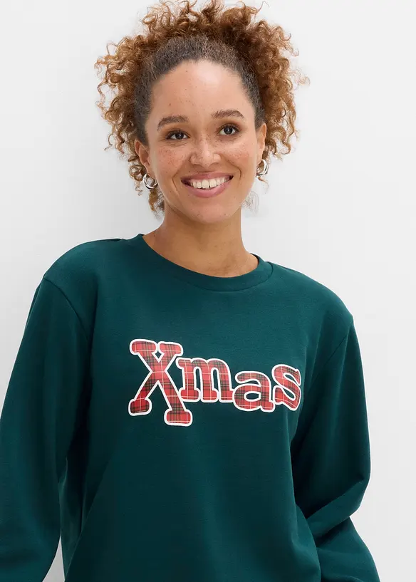 Sweatshirt i bomullsmiks, bonprix