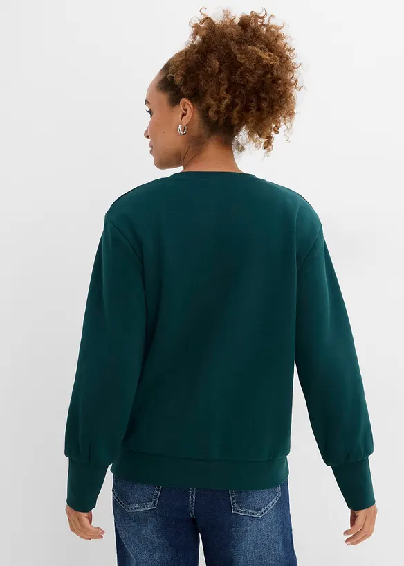 Sweatshirt i bomullsmiks, bonprix