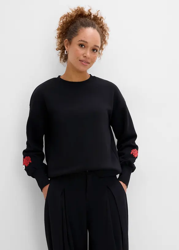 Sweatshirt i bomullsmiks, bonprix