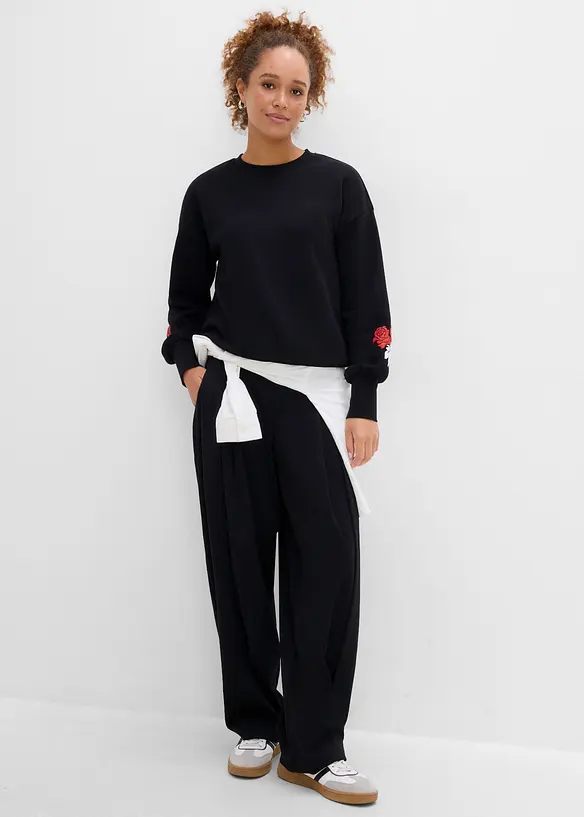 Sweatshirt i bomullsmiks, bonprix