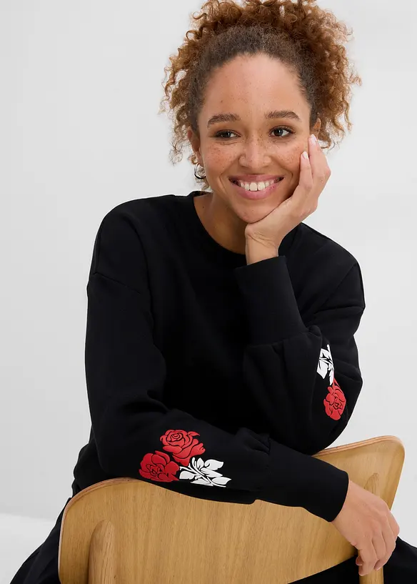 Sweatshirt i bomullsmiks, bonprix