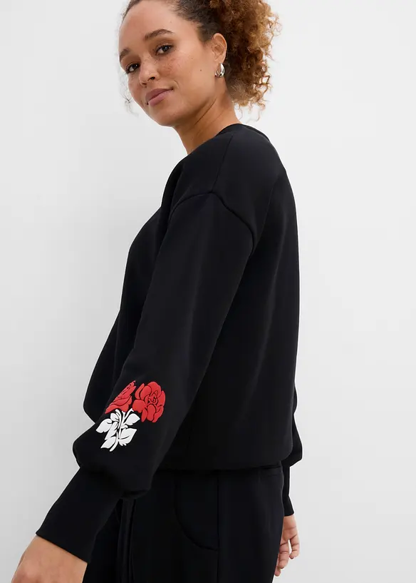 Sweatshirt i bomullsmiks, bonprix
