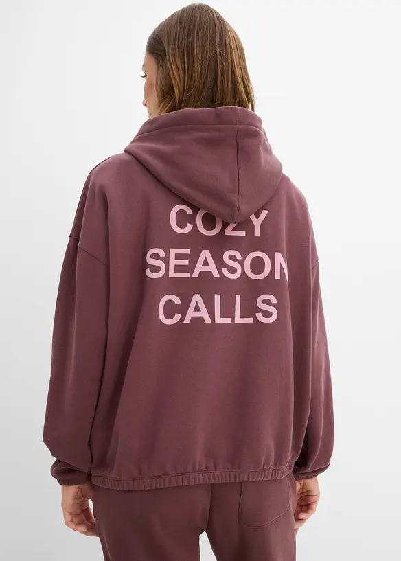 Oversized sweatshirt i 100% bomull, bonprix