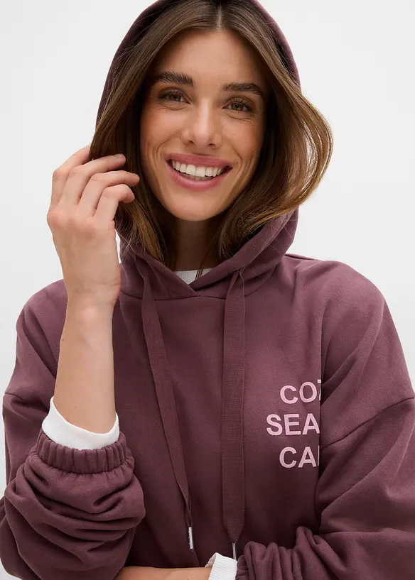 Oversized sweatshirt i 100% bomull, bonprix