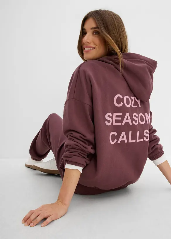 Oversized sweatshirt i 100% bomull, bonprix