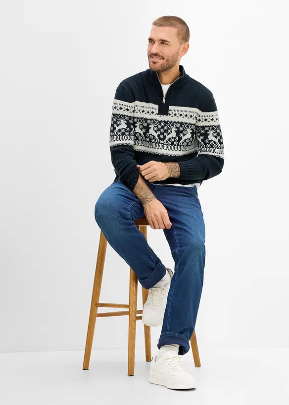 Genser i regular fit med koftem&oslash;nster, bonprix
