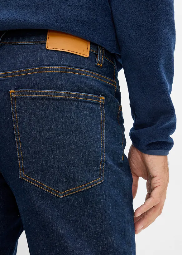 Classic fit jeans med varmende fleecef&ocirc;r, bonprix