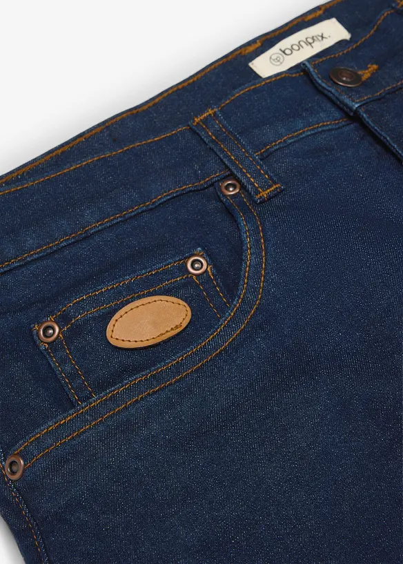 Classic fit jeans med varmende fleecef&ocirc;r, bonprix