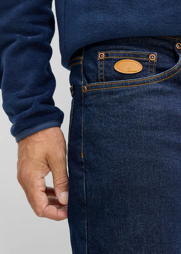 Classic fit jeans med varmende fleecef&ocirc;r, bonprix