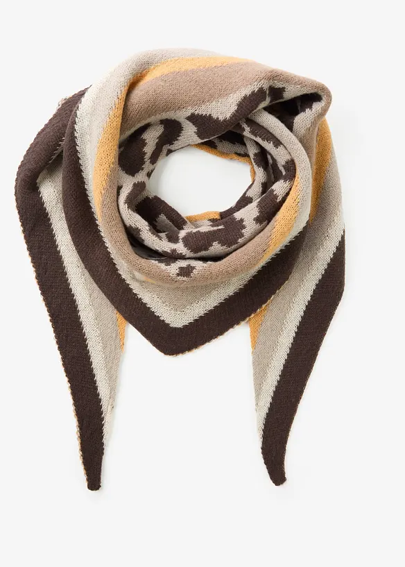 Deilig mykt trekantsjal med leopardm&oslash;nster, bonprix