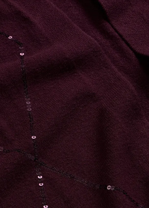 Lang cardigan med paljetter, bonprix