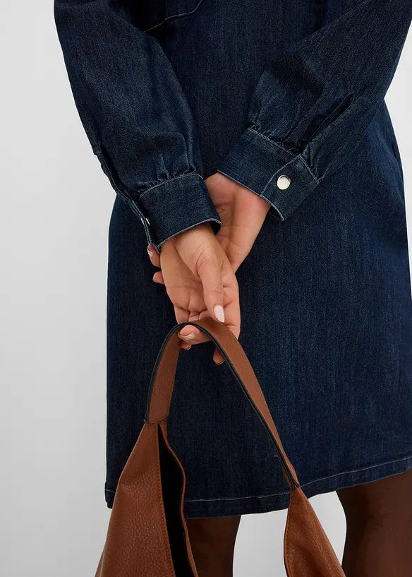 Kort kjole i denim, bonprix