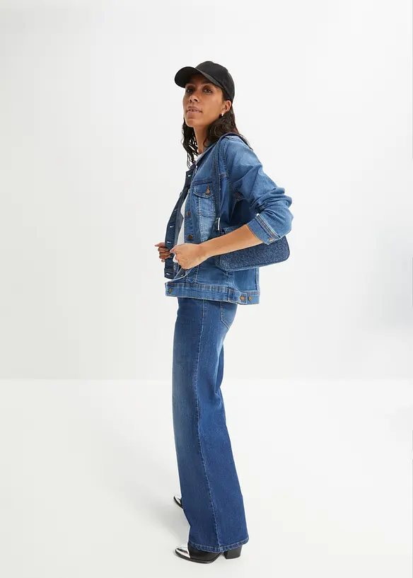 Jakke i denim med stretch, basic, bonprix