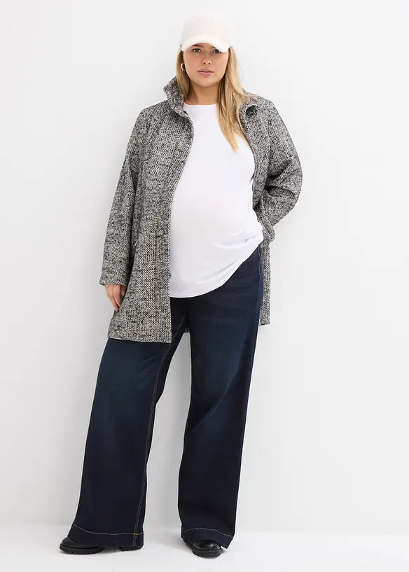Wide Leg-jeans Mid Waist, komfortlinning, bonprix