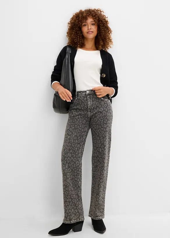 Straight jeans high waist, bonprix