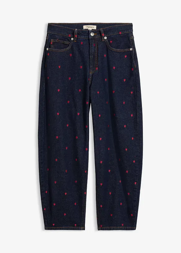 Barrel jeans high waist, bonprix