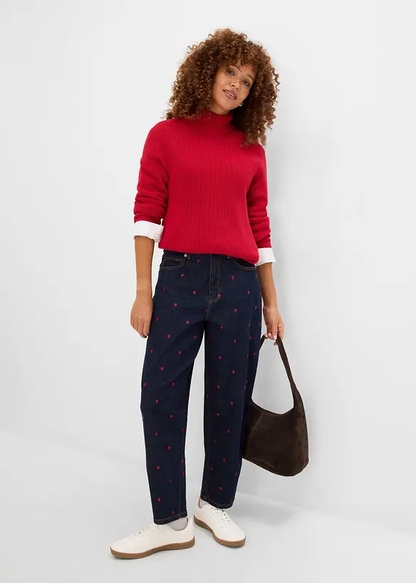 Barrel jeans high waist, bonprix