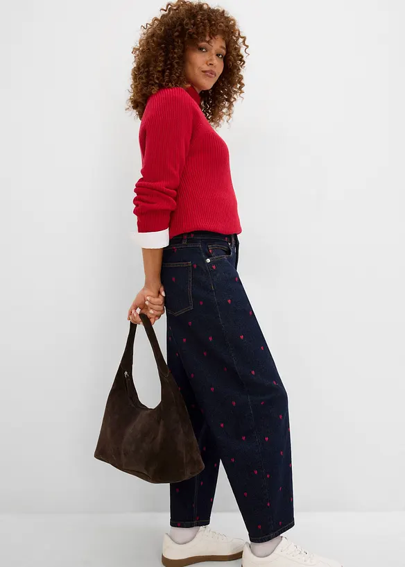 Barrel jeans high waist, bonprix