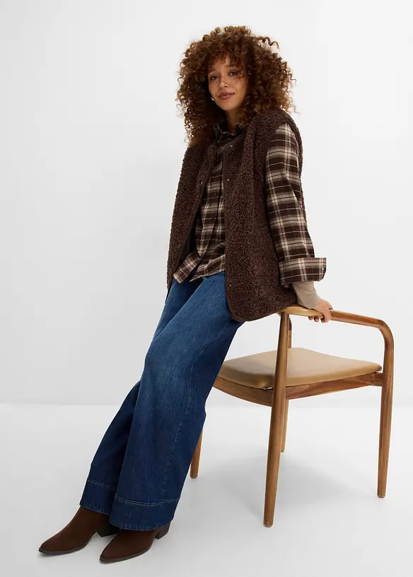 Wide leg jeans high waist, bonprix