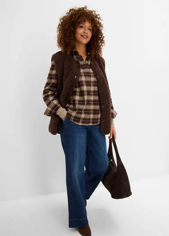 Wide leg jeans high waist, bonprix