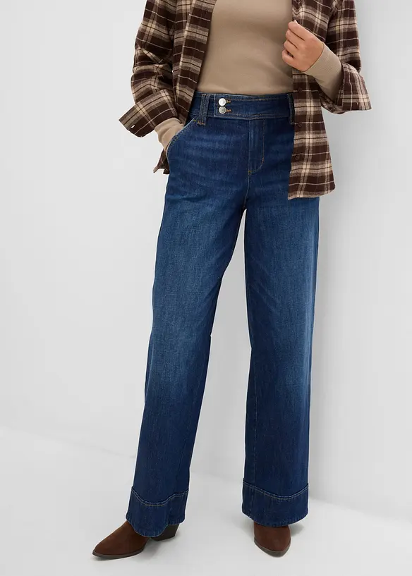 Wide leg jeans high waist, bonprix