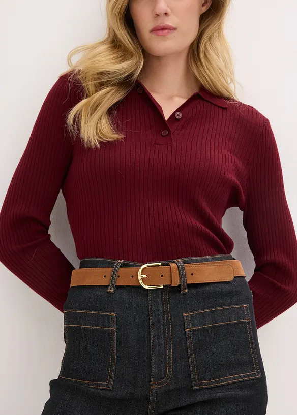 Skinnbelte med blank spenne, bonprix