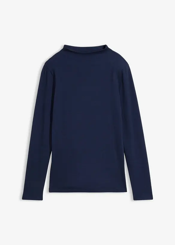 Ribbet, langermet topp, bonprix