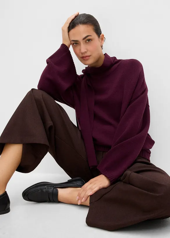 Oversized genser av myk viskosemiks, bonprix