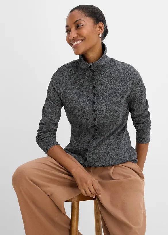 Cardigan med fine knapper, bonprix