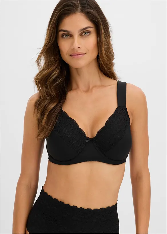 Minimizer-BH med vatterte skulderb&aring;nd (3-pack), bonprix