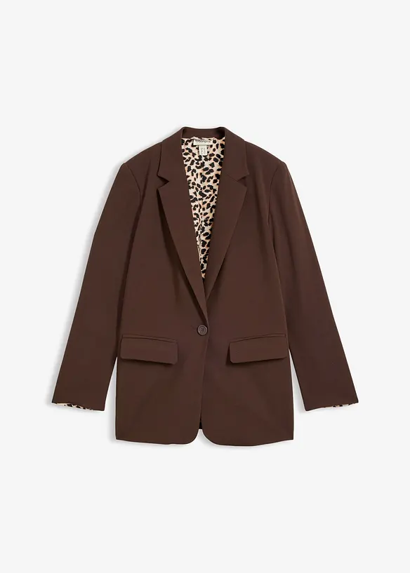 Lang blazer i lett viskoseblanding, bonprix