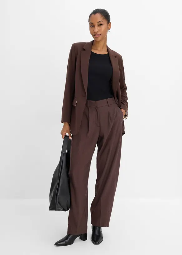 Lang blazer i lett viskoseblanding, bonprix