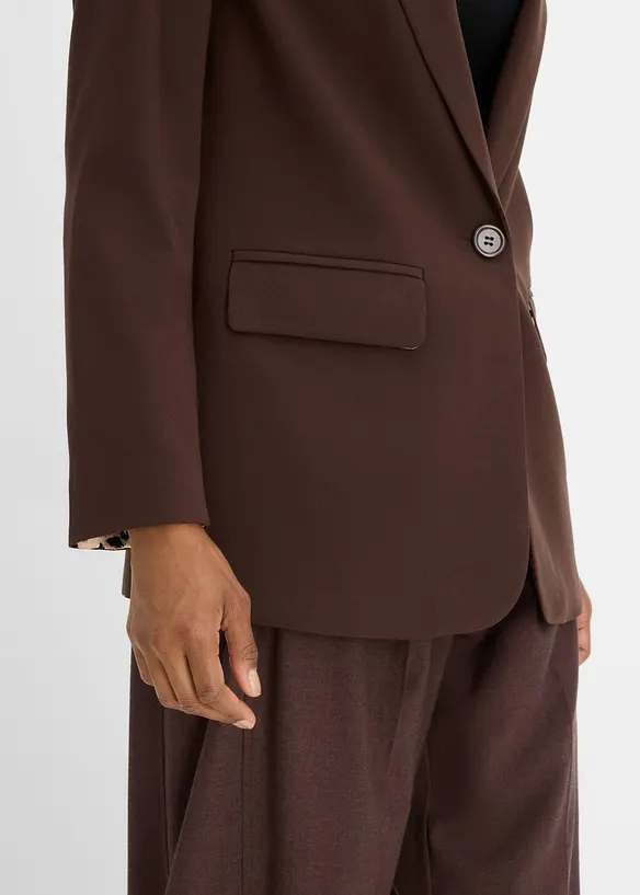 Lang blazer i lett viskoseblanding, bonprix