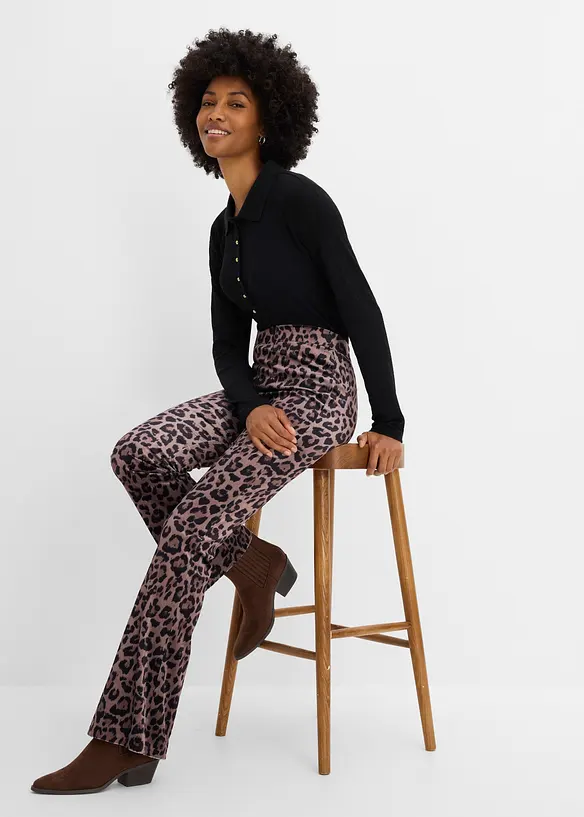 Leggings i myk fl&oslash;yel, bonprix