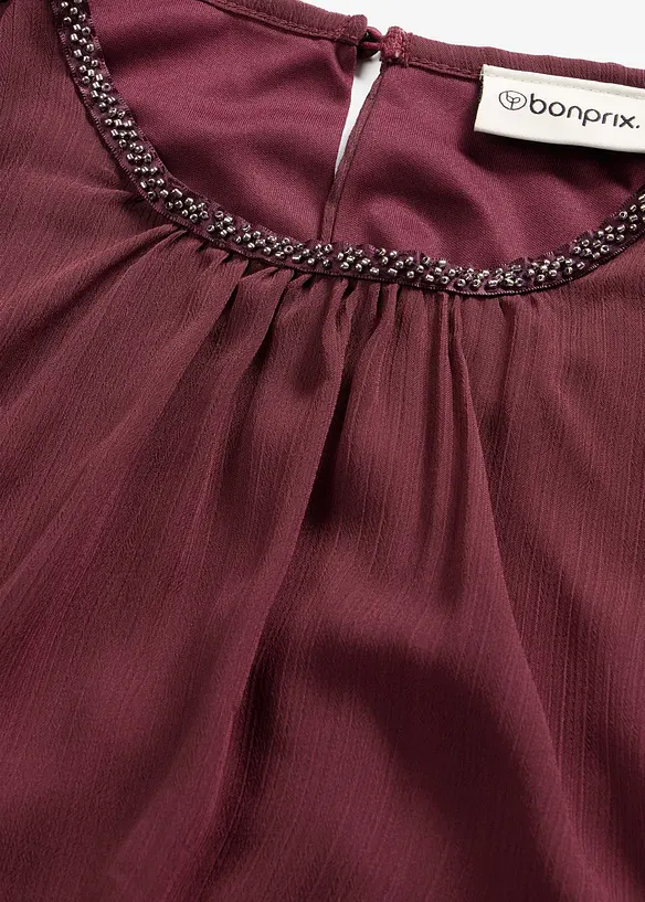 Jumpsuit i chiffon med knyteb&aring;nd, bonprix