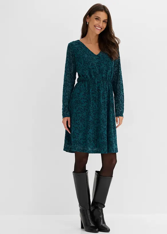 Jerseykjole av fl&oslash;yel, bonprix