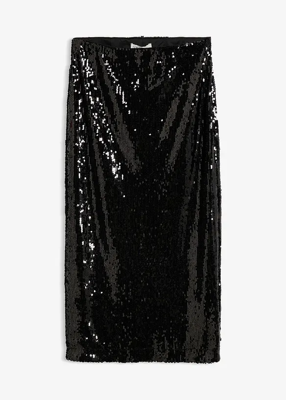 Paljettbrodert blyantskj&oslash;rt, bonprix