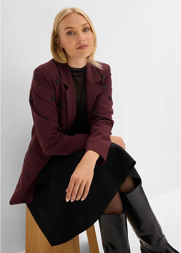 Oversized blazer med fine detaljer, bonprix