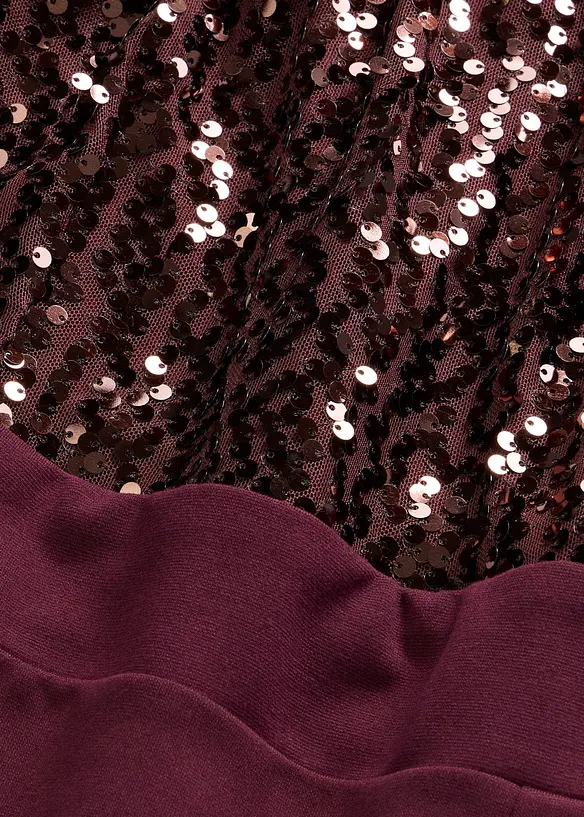 Paljettbrodert midikjole, bonprix