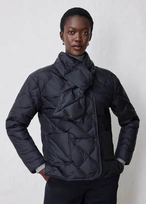 Dunjakke med skjerf (2-delt sett), bonprix