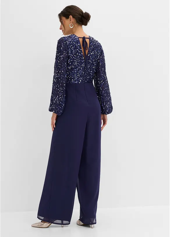 Paljettbrodert jumpsuit, bonprix