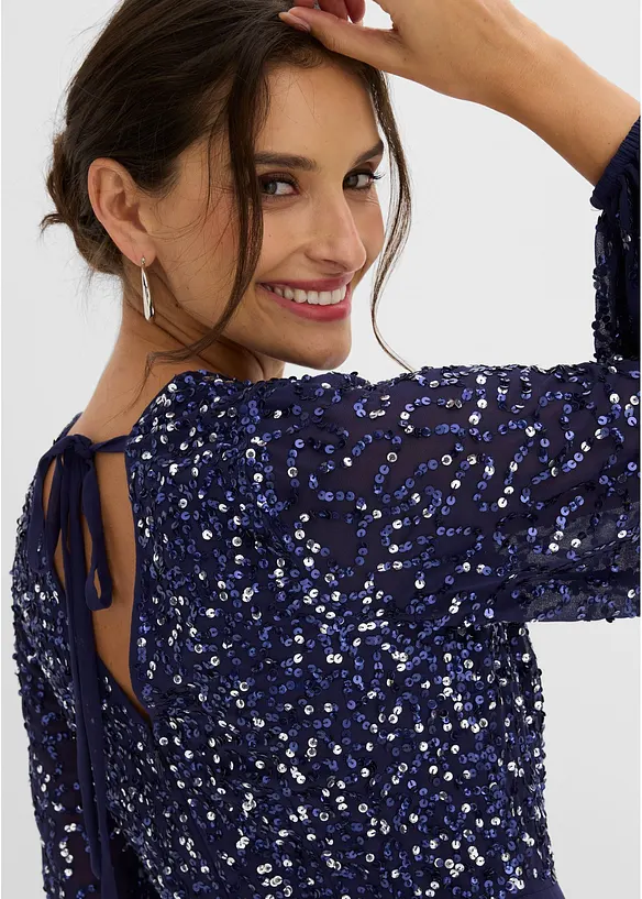 Paljettbrodert jumpsuit, bonprix