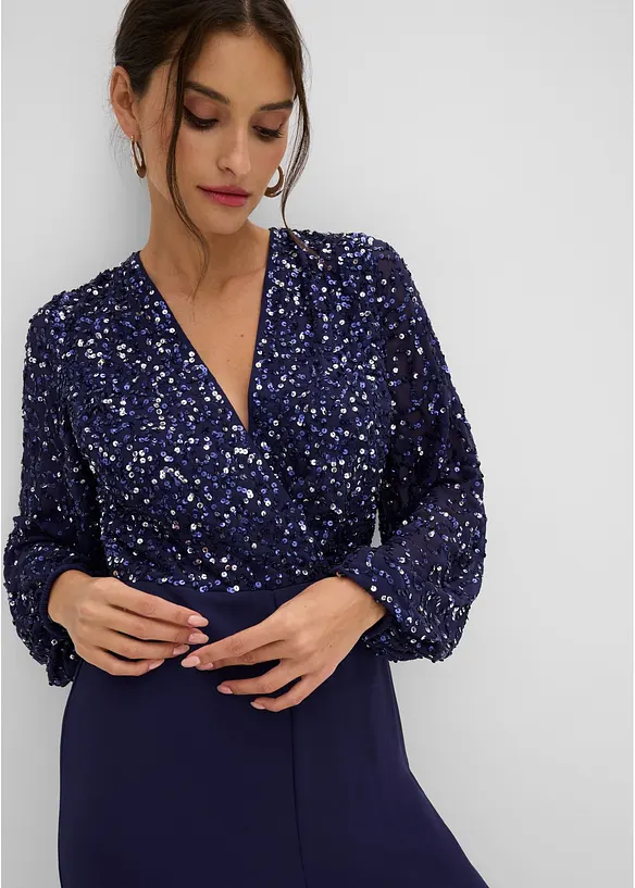 Paljettbrodert jumpsuit, bonprix