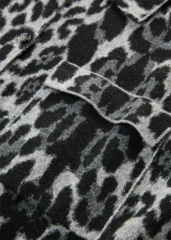 Cardigan med jacquardm&oslash;nster, bonprix