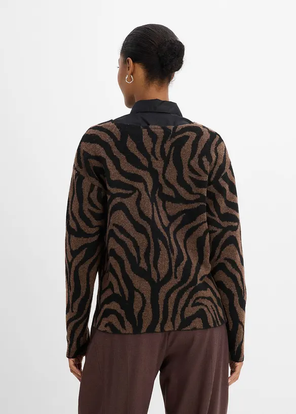 Genser med jacquardm&oslash;nster, bonprix