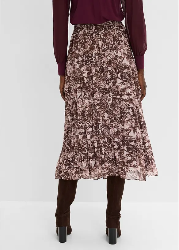 Crinkle skj&oslash;rt i chiffon, bonprix
