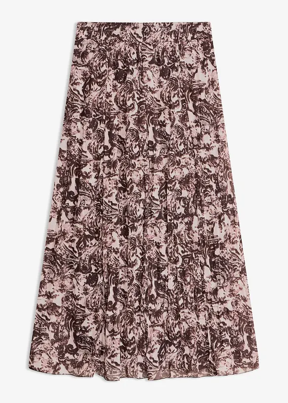Crinkle skj&oslash;rt i chiffon, bonprix