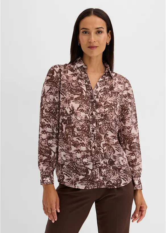 Skjorte i chiffon, bonprix