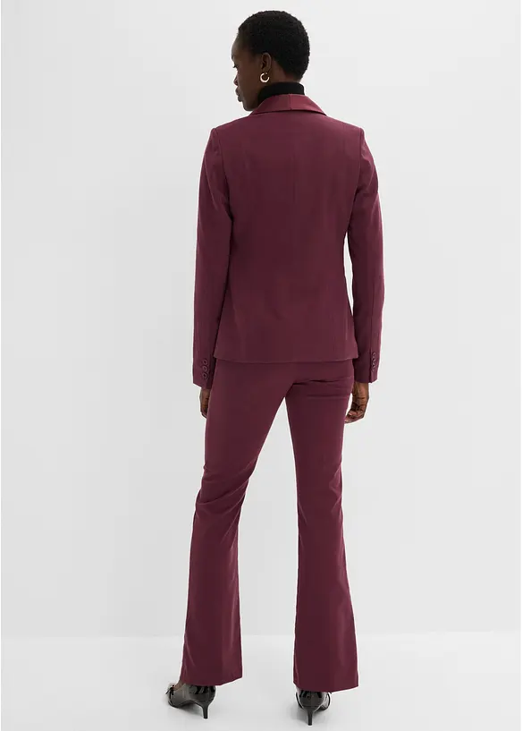 Dress med satengbesetning til dame (2-delt sett), bonprix
